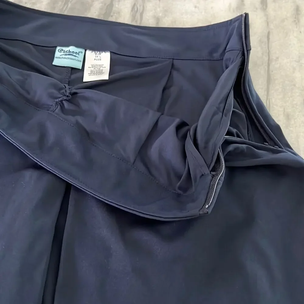 @ School French Toast Girls 14.5 Plus Navy Blue School Uniform Skort